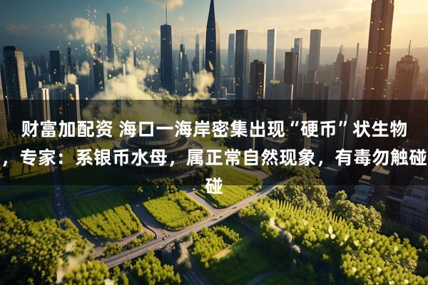 财富加配资 海口一海岸密集出现“硬币”状生物,专家:系银币水母,属正常自然现象,有毒勿触碰